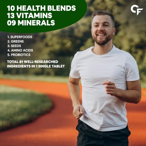 Carbamide Forte Plant Based Multivitamin Tablets (60 Veg Tablets) for Men & Women for Immunity, Energy & Detox with Ingredients1