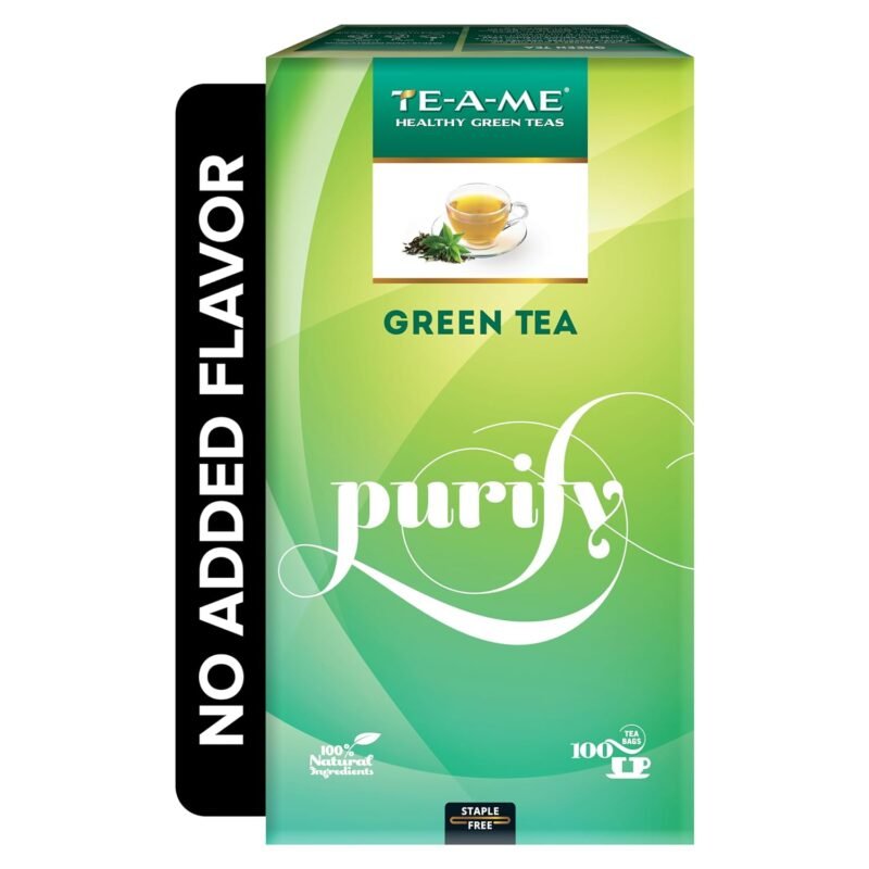 TE-A-ME Green Tea Bags 100 pcs | Green Tea | Green Tea Bags | Green Tea 100 Bags | Pure Green Tea