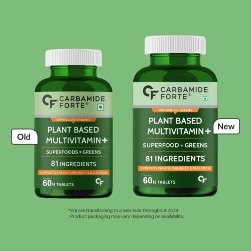 Carbamide Forte Plant Based Multivitamin Tablets (60 Veg Tablets) for Men & Women for Immunity, Energy & Detox with Ingredients1