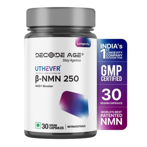 Decode Age NMN 25099.9% Pure World's First Clinically Proven Healthy AgeingCellular RepairBoost NAD+ Energy Levels Skin Health(30 Vegan Capsules)