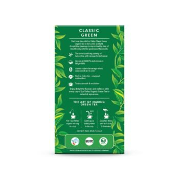Eco Valley Organic Green Tea - Classic - 25 Tea Bags Grown in Nilgiris