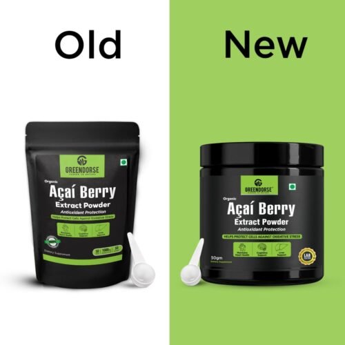 GREENDORSE Acai Berry Extract Powder, 10x Concentrated SUPERFOOD Rich in 19 amino acids, Muscle building Fibres, Antioxidant & Collagen1