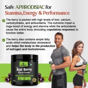 GREENDORSE Acai Berry Extract Powder, 10x Concentrated SUPERFOOD Rich in 19 amino acids, Muscle building Fibres, Antioxidant & Collagen1