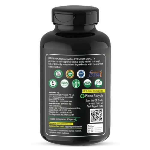 GREENDORSE Irish Sea Moss Vitality Capsules 7 In1 Formula-Gut Cleanse,Immunity,Joint & Thyroid Support-With Spirulina