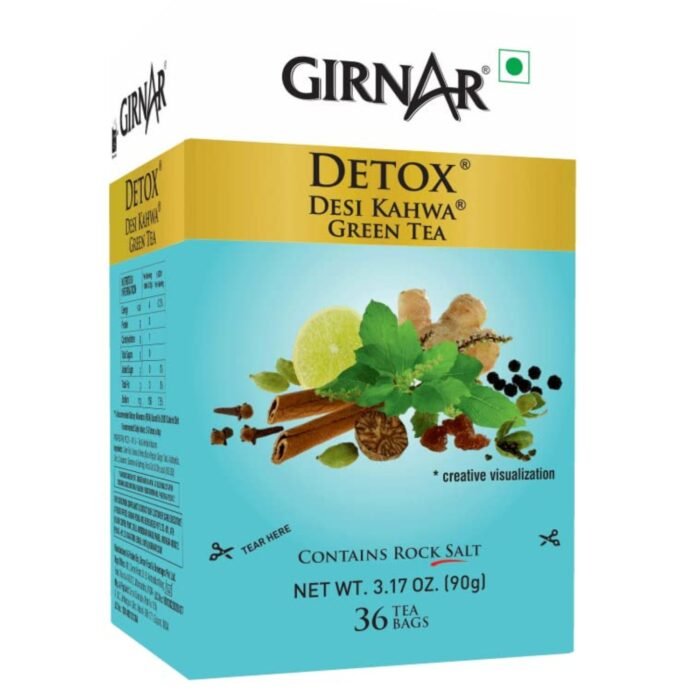 Girnar Food & Beverages Pvt. Ltd. Detox Green Tea - Desi Kahwa (36 Tea Bags) 90 gm