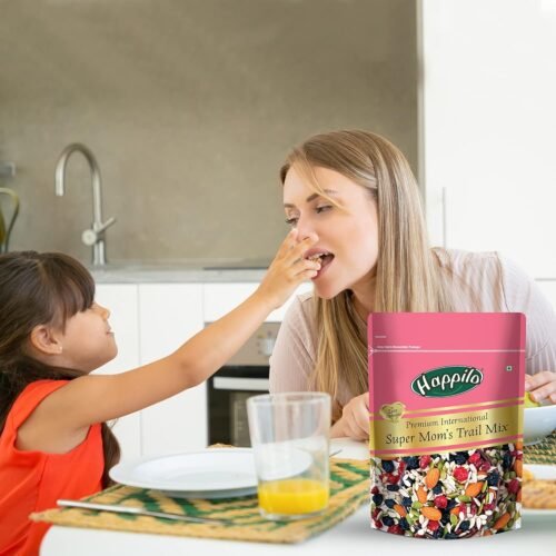 Happilo Premium International Supermom Trail Mix, Roasted Almonds, Pumpkin, Flax & Watermelon Seeds, Dried Cranberries, Blueberries, Afgan Black Raisins