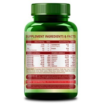 Himalayan Organics Pure Biotin, DHT Blocker , Plant-Based Vitamin B1, B2 , B3, B5, B6, B7 , B9, B12 , Vitamin c ,Vitamin D3 -1