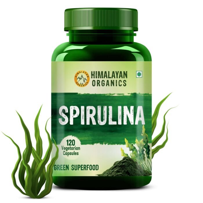 Himalayan Organics Spirulina 2000mg Supplement For Men And Women GreenSuper Food For Weight Management & Immunity Booster Helps In Healthy Heart