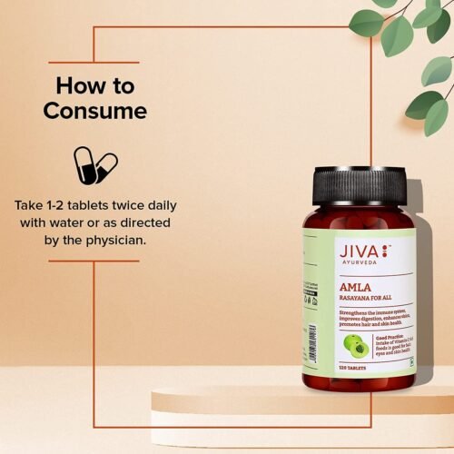 Jiva Amla Tablets 500mg 360 Tablet 100% Pure Herbs Used, Rich In Vitamin C Protects Against Free Radicals Rich In Antioxidants Improves Digestion -8