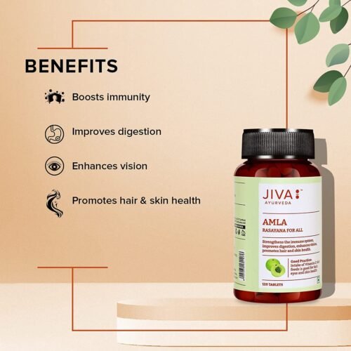 Jiva Amla Tablets 500mg 360 Tablet 100% Pure Herbs Used, Rich In Vitamin C Protects Against Free Radicals Rich In Antioxidants Improves Digestion -8