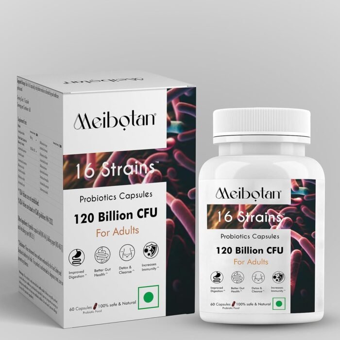 Meibotan No1 Probiotic Supplement Designed by Scientist Probiotics 120 Billion CFU For Men & Women with 16 Strains