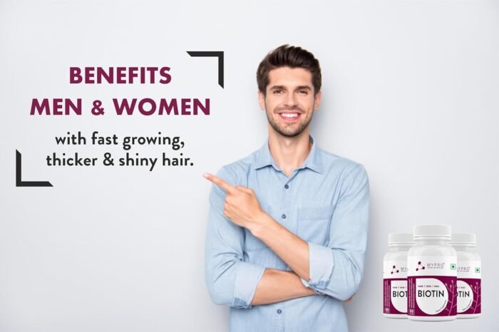 Mypro Sport Nutrition Biotin Beauty Capsules Promotes Healthy Hair Skin & Nails Helps Support Energy Metabolism