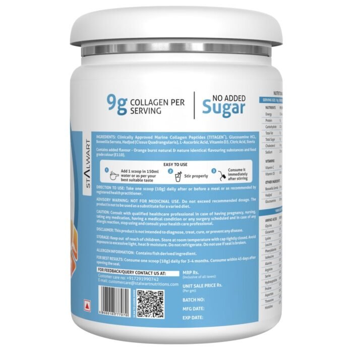 Nature's Island Joint Support Supplement with Marine Collagen, Glucosamine, Boswellia, Hadjod, Vitamin D3 and C for Cartilage, Bones & Joints