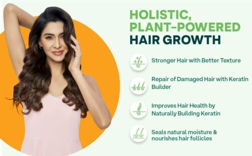 OZiva Plant Based Biotin Xtra Biotin for hair growth & Regeneration Biotin 7000 mcg+ with Keratin Builder, Sesbania Agati & Aloe Vera