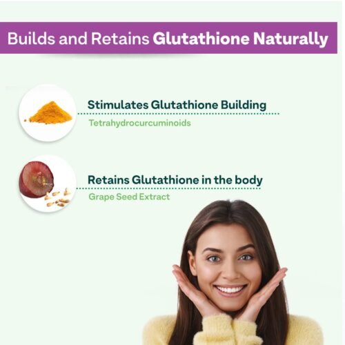 OZiva Plant Based Glutathione Builder Glutathione Tablets for Antioxidant Support, Skin Glow & Anti-Ageing Glutathione Tablets with Grapeseed