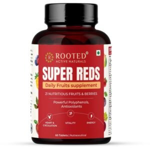 Rooted Actives Super Reds Fruits supplement, 21 nutritious fruits, berries