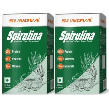 SUNOVA Spirulina Capsules – Nature’s Own Superfood and Nutritional Supplement,Spirulina for Full Body Support