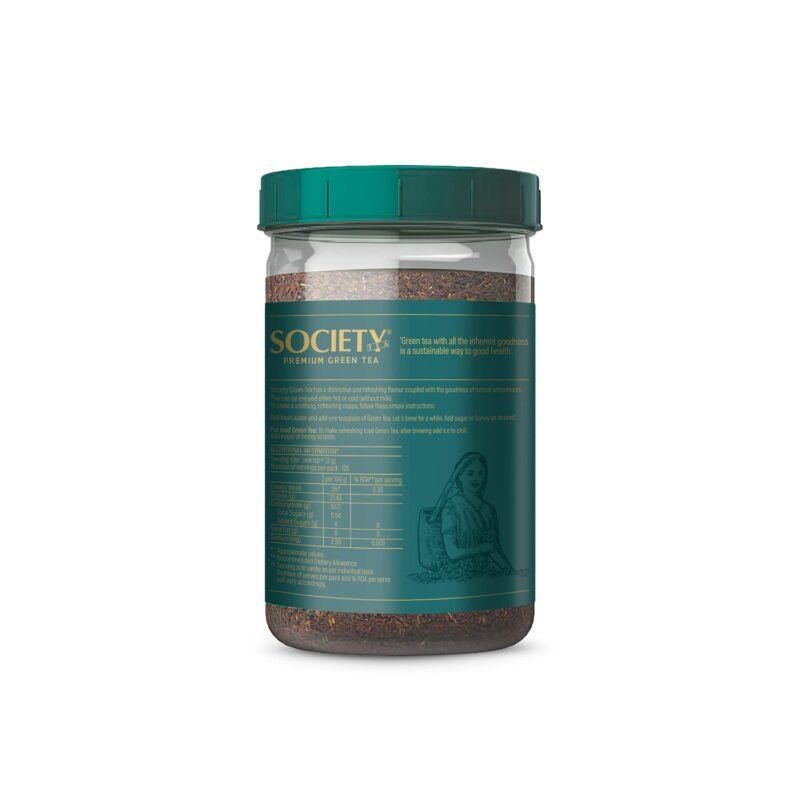 Society Premium Green Tea Rich in Antioxidants Refreshing and Energizing All Natural Flavour 250g Jar