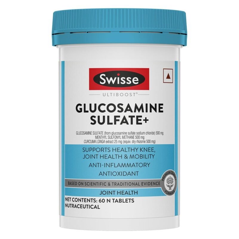 Swisse Glucosamine Sulfate+ (60 Serving Pack, Only One Tablet Per Serving) - Higher Absorption Glucosamine