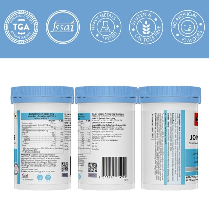 Swisse Joint Repair - Highest Glucosamine & Chondroitin Per Serving (3000mg Glucosamine, 1600mg Chondroitin) for Joint Pain & Cartilage Repair