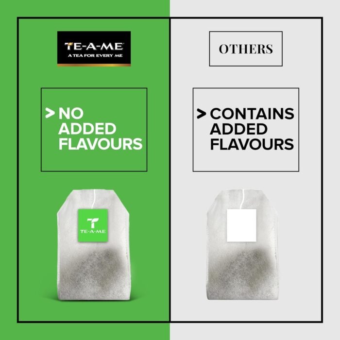 TE-A-ME Purify Natural Green Tea, 50 Tea Bags (2 Boxes x 25 Tea Bags = 50 Tea Bags) Green Tea Green Tea Bags 50 pcs Green Tea 50 Tea Bag Pack