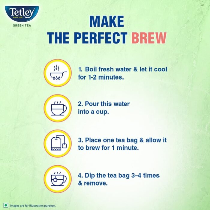 Tetley Green Tea Immune Kahwa with Pink Salt, Ginger, Cardamom (Spiced green tea) with added Vitamin C, 25 Tea Bags