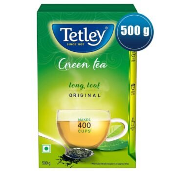 Tetley Green Tea Immune With Added Vitamin C, Classic Green Tea, Makes 400 Cups, Long Leaf Tea, 5X Antioxidants As An Apple - 500 Gm