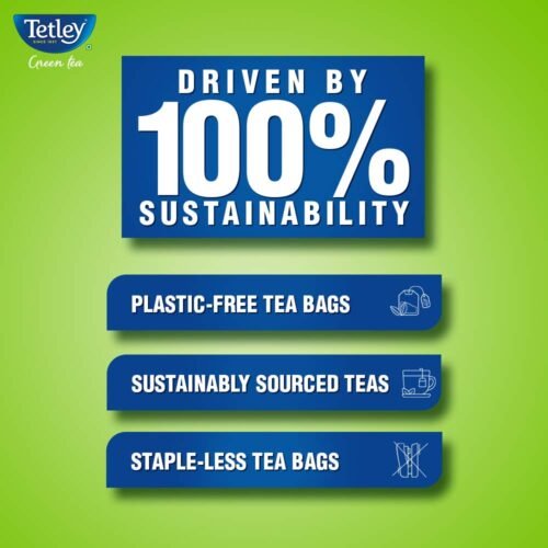 Tetley Green Tea Immune, With Added Vitamin C, Ginger, Mint & Lemon, 25 Tea Bags-1