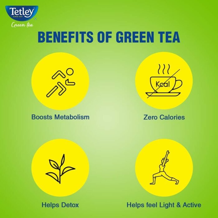 Tetley Green Tea Immune, With Added Vitamin C, Ginger, Mint & Lemon, 25 Tea Bags-1