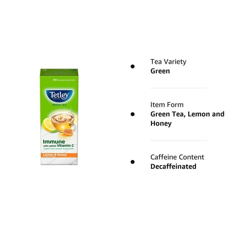 Tetley Green Tea, Lemon And Honey, 100 Tea Bags, 140 Grams-10