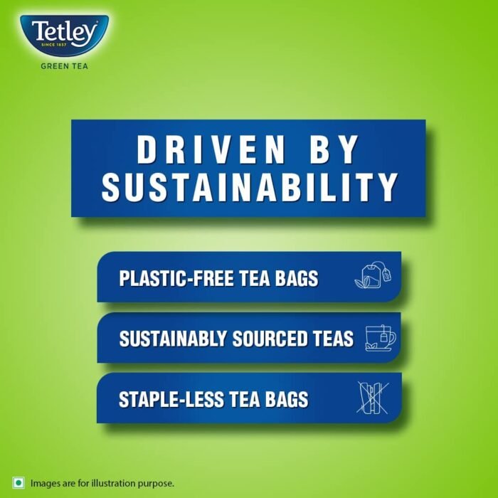 Tetley Green Tea With Tulsi Immune With Added Vitamin C 25 Tea Bags, 30 Grams