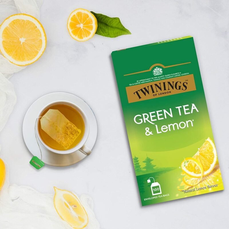 Twinings Green Tea & Lemon, 100 Teabags, Green Tea, Deliciously Sweet & Tangy Lemon6