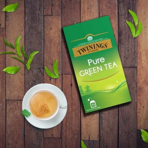 Twinings Pure Green Tea, 25 Teabags, Green Tea, Perfectly Balanced & Refreshing., 50 Grams