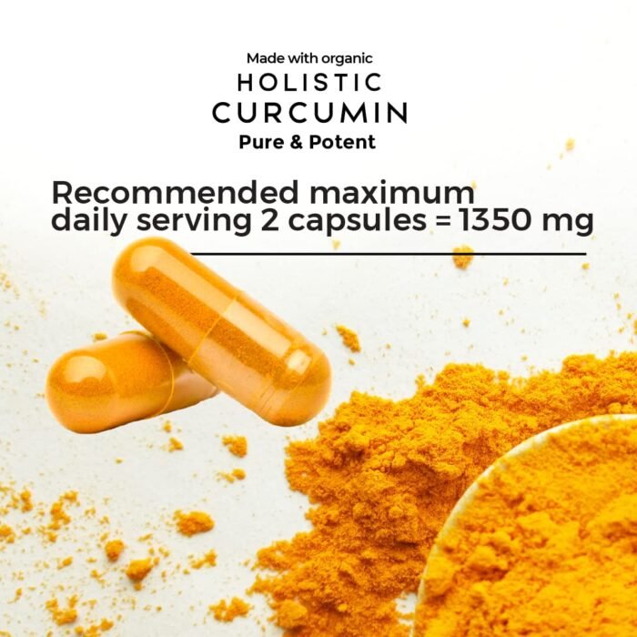 ZEROHARM Holistic Curcumin Capsules 1350mg Helps Reduce Inflammation and Pain Antioxidant & Anti-inflammatory (90 Capsules)