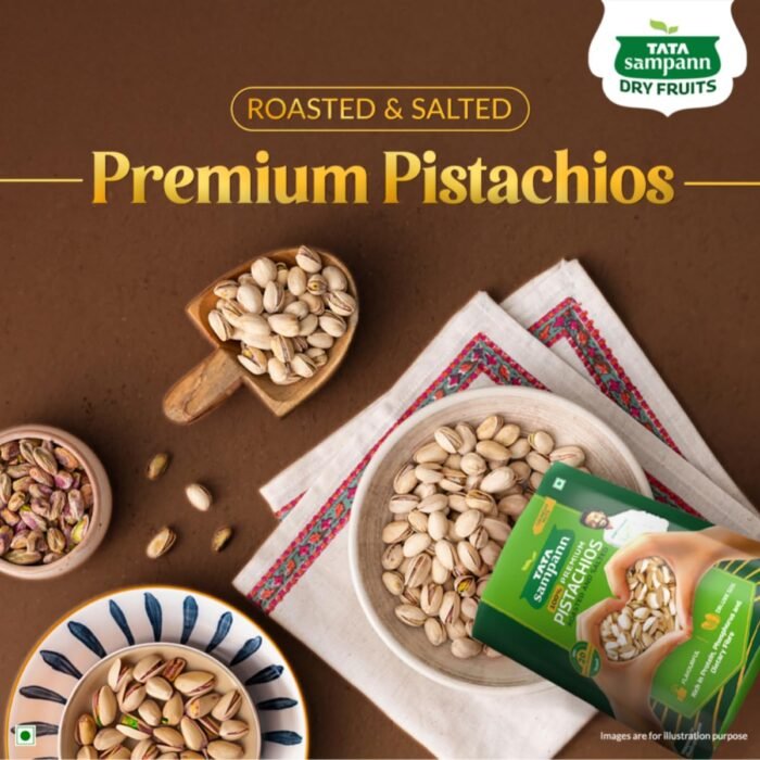 Tata Sampann Pistachios Roasted & Salted, Pista, 200g, Rich In Protein, Phosphorus, & Dietary Fibre, Premium Nuts & Dry Fruits, Shelled Nuts, Crunchy & Delicious Healthy Snack