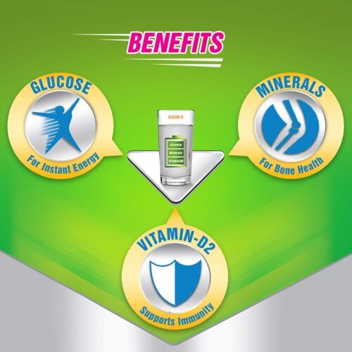 Glucon-D Regular Glucose Powder(1kg, Refill)| For Tasty Glucose Drink| Provides Instant Energy| Vitamin D2 Supports Immunity