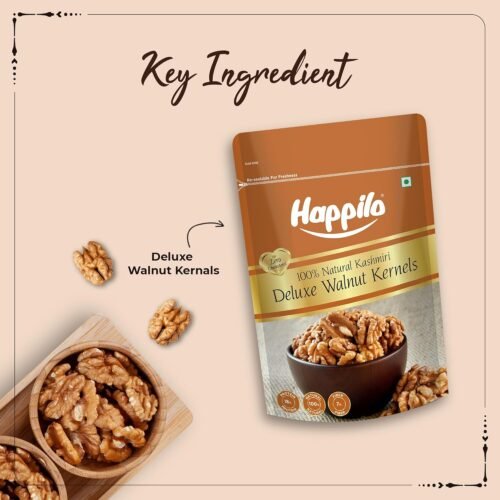 Happilo Deluxe 100% Natural Dried Kashmiri Walnut Kernels 200g