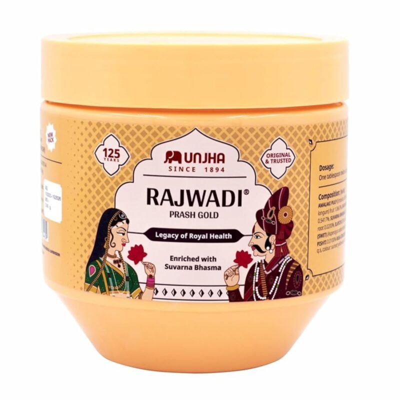 The Unjha Pharmacy Rajwadi Chyawanprash, Boost Immunity and Power 100% Ayurvedic, 1 Kg