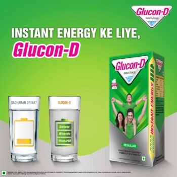Glucon-D Regular Glucose Powder(1kg, Refill)| For Tasty Glucose Drink| Provides Instant Energy| Vitamin D2 Supports Immunity