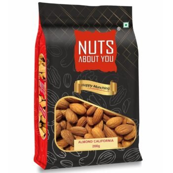 Nuts About You Premium ALMONDS, 200 g | New Crop | Premium | 100% Natural | Badam | Fresh & Crisp |