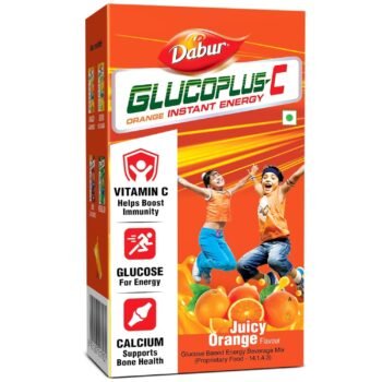 DABUR Glucoplus-C Instant Powder Energy Glucose (Orange Flavour) - 1Kg | Replenishes Energy