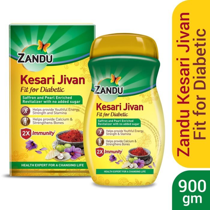 Zandu Kesari Jivan Sugar free Chyawanprash - 900g with Anti Age Action Formula| Clinically Tested Suitable for diabetic | Improves Respiratory & Digestive Health, Builds Energy,Strength & Stamina