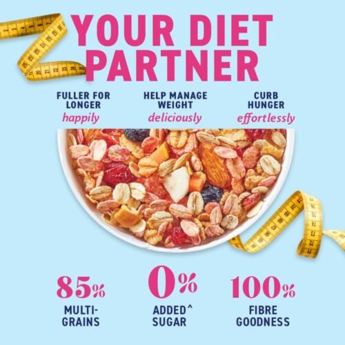 Bagrry's No Added Sugar Muesli Fruits, Nuts and Seeds 700 gm Pouch Whole Grain Breakfast Cereal Helps Manage Weight3