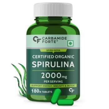 Carbamide Forte 100% Organic Spirulina Tablets 2000mg Per Serving - 180 Tablets