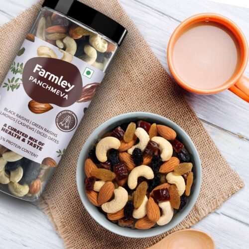 Farmley Panchmeva Healthy Dry Fruits Mix Healthy Mixed Nuts with Dry Fruits Almonds Cashews Dates Black raisin