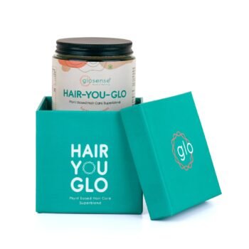 Glosense HairYouGlo For Healthy & Strong Hair Plant Based Superfood Powder with Amla, Sea Buckthorn, Fenugreek Seeds