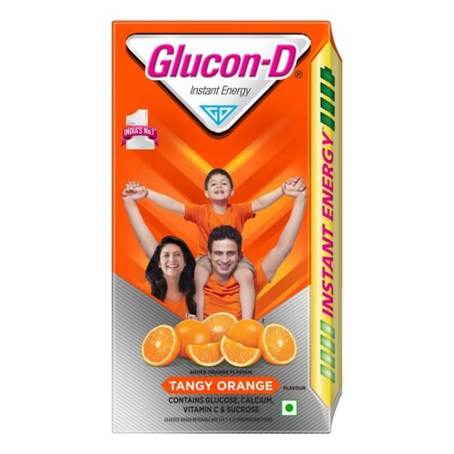 Glucon-D Tangy Orange Glucose Powder (1kg, Refill) Tasty Orange Flavoured Glucose Drink Provides Instant Energy