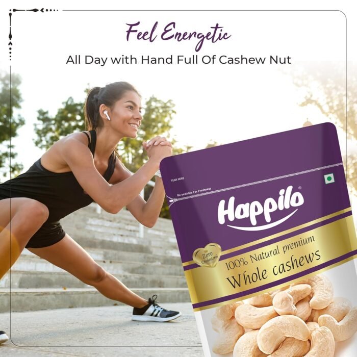 Happilo 100% Natural Premium Whole Cashews 500 g Value Pack Whole Crunchy Cashew Premium Kaju nuts Nutritious & Delicious