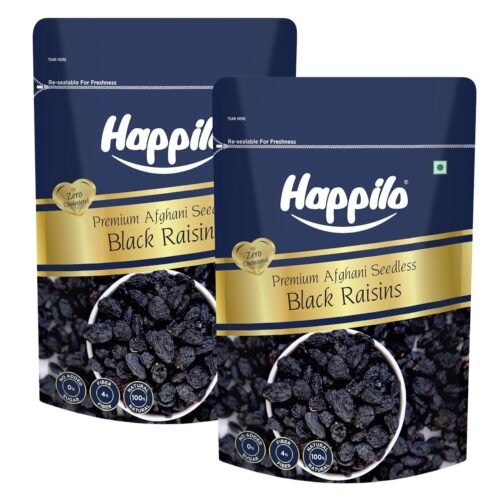 Happilo Premium Afghani Seedless Black Raisins 250 g Kali Kishmish Munakka Dry Fruits