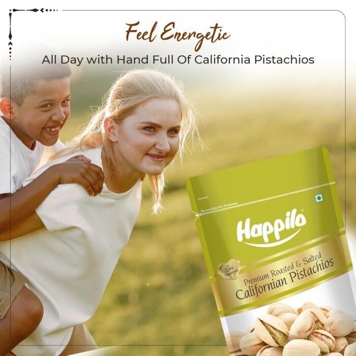 Happilo Premium California Roasted & Salted Pistachios 200 g Pista Dry Fruit Tasty & Healthy High in Protein & Dietary Fiber